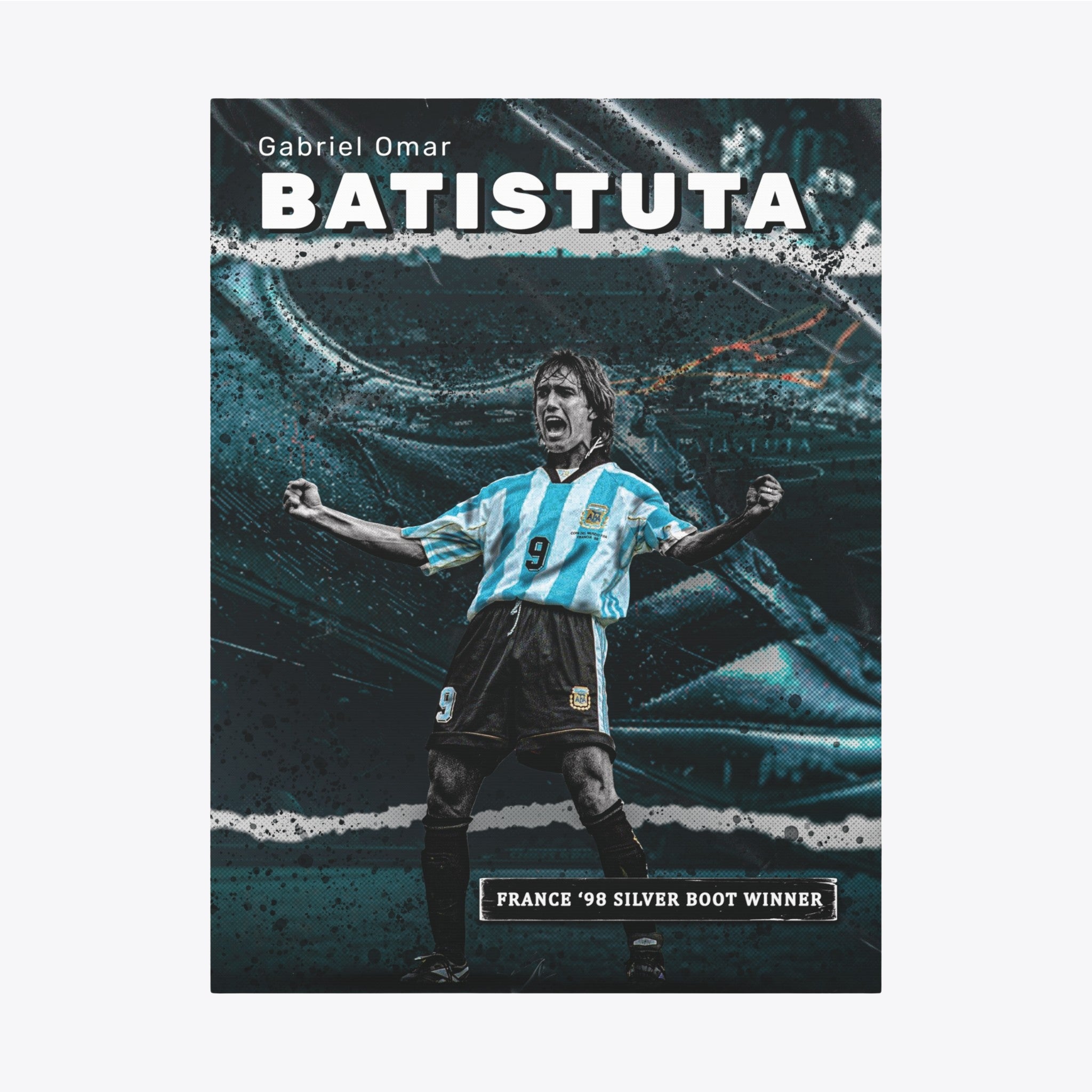 Argentina "Batistuta Silver Boot Winner" Canvas - France '98
