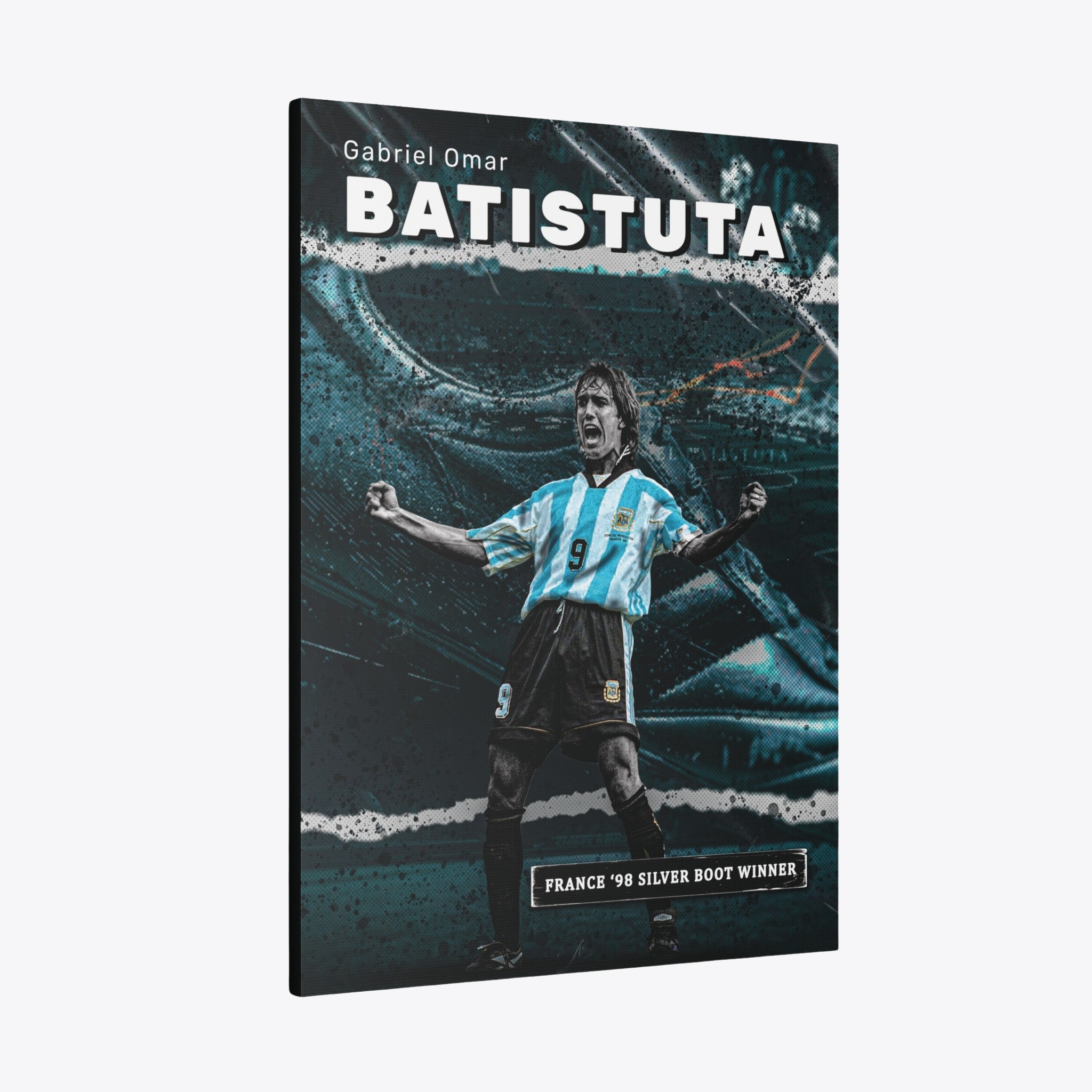 Argentina "Batistuta Silver Boot Winner" Canvas - France '98