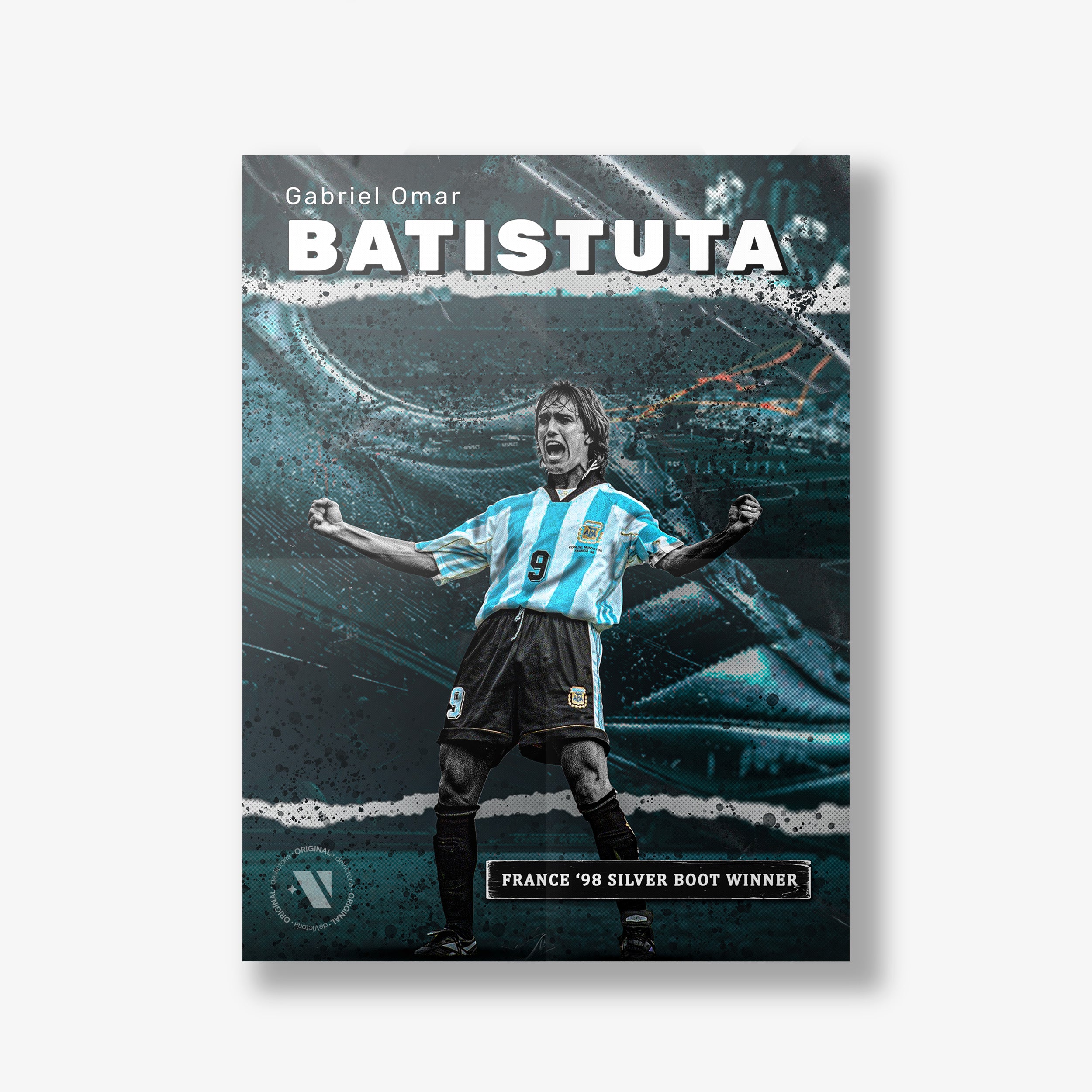 Argentina "Batistuta Silver Boot Winner" Print - France '98